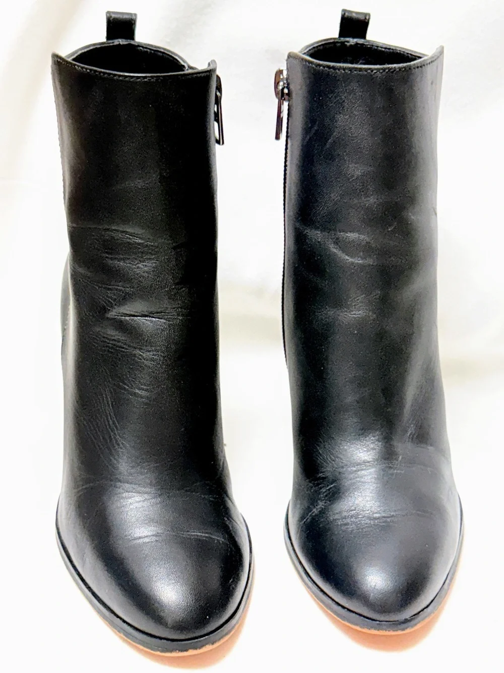 Coach Jemma Black Leather High Heel Ankle Booties Womens Size 5B